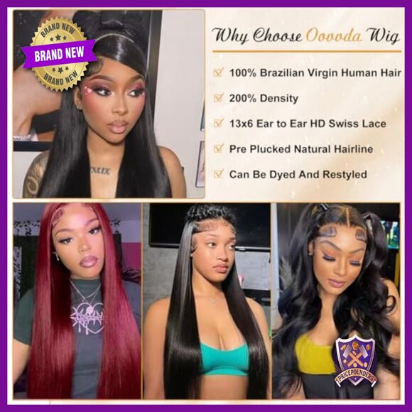 30 Inch Straight Human Hair Wig 13x6 Lace Front Glueless 200 Density main image 6